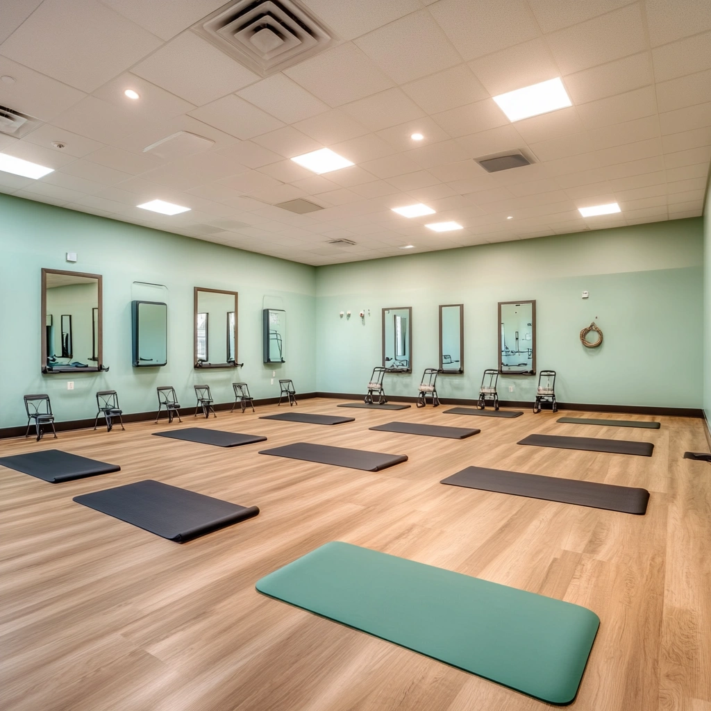 Зона для групових занять з зручними килимками